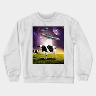Cow UFO Abduction Crewneck Sweatshirt